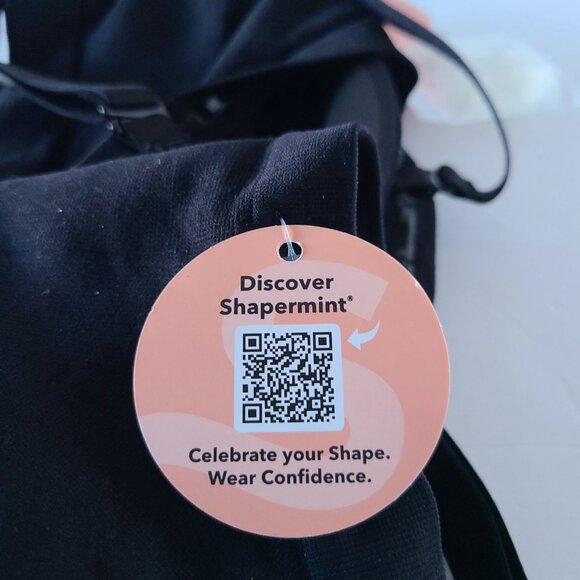 SHAPERMINT ESSENTIALS CONVERTIBLE STRAPLESS BANDEAU BRA - BLACK- SIZE XL/TG - Picture 13 of 13